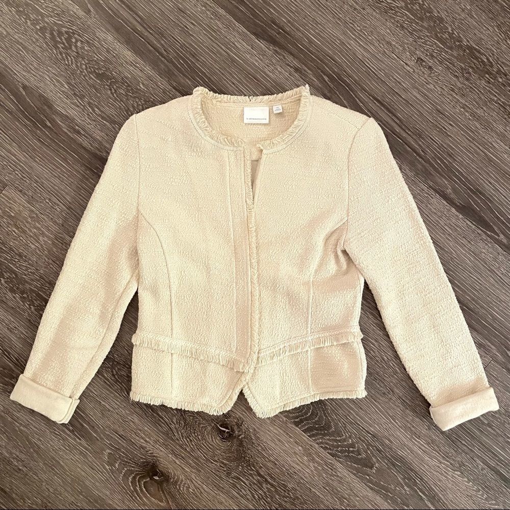 Anthropologie ett:twa bardot tweed jacket